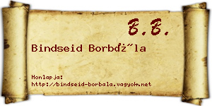 Bindseid Borbála névjegykártya